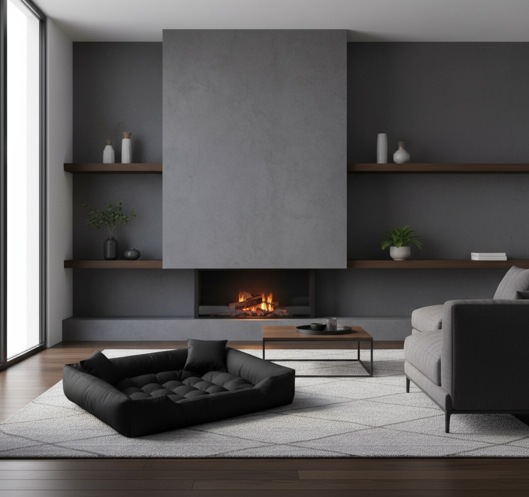 legowisko dla psa kojec ecco 100x75 cm wodoodporne czarne