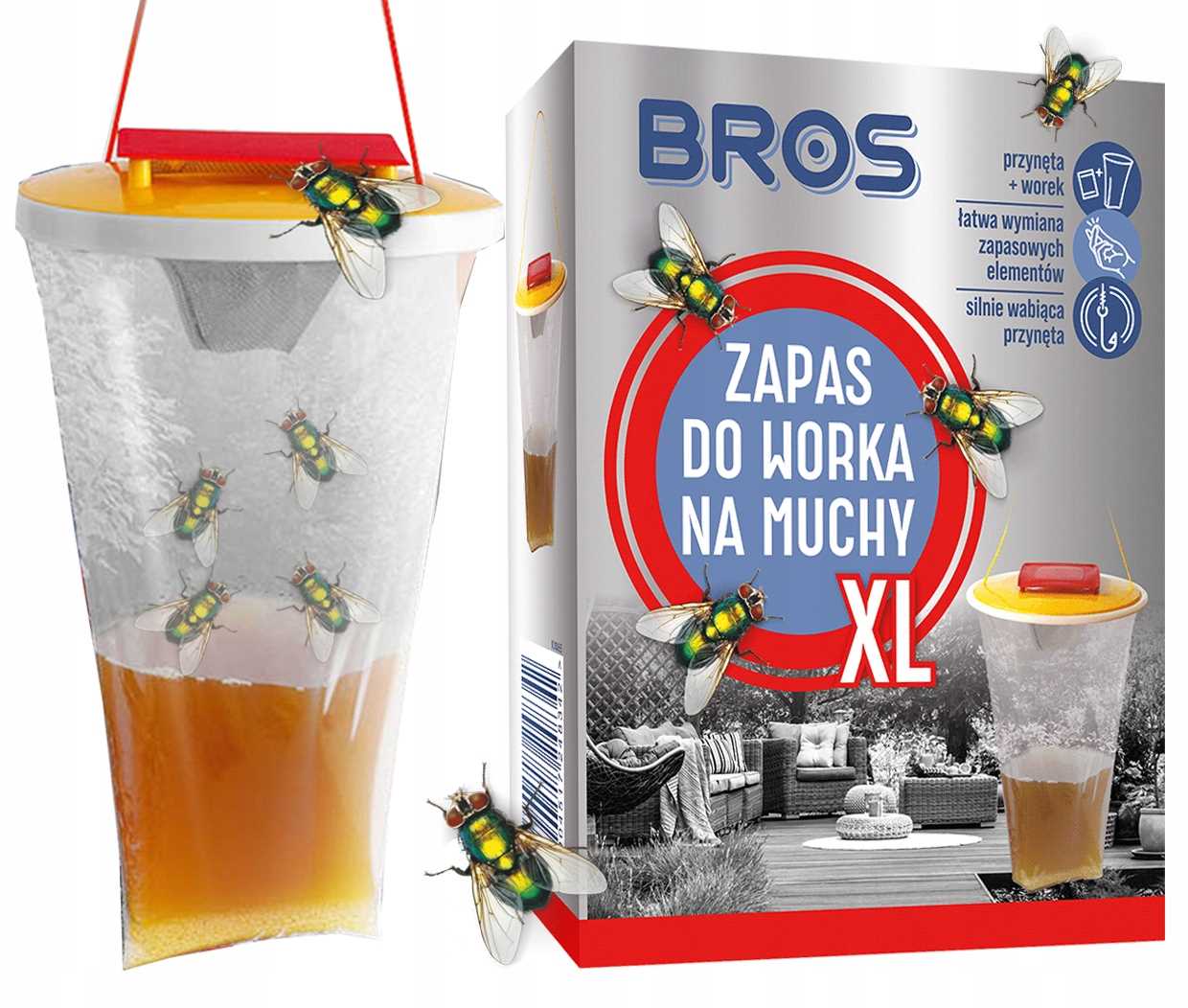 bros - zapas do worka na muchy xl - 1 szt.