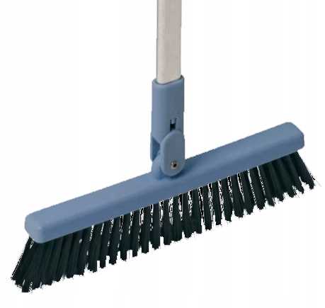 zestaw lobby szufelka zamykana na drążku + miotła do systemu lobby 25 cm