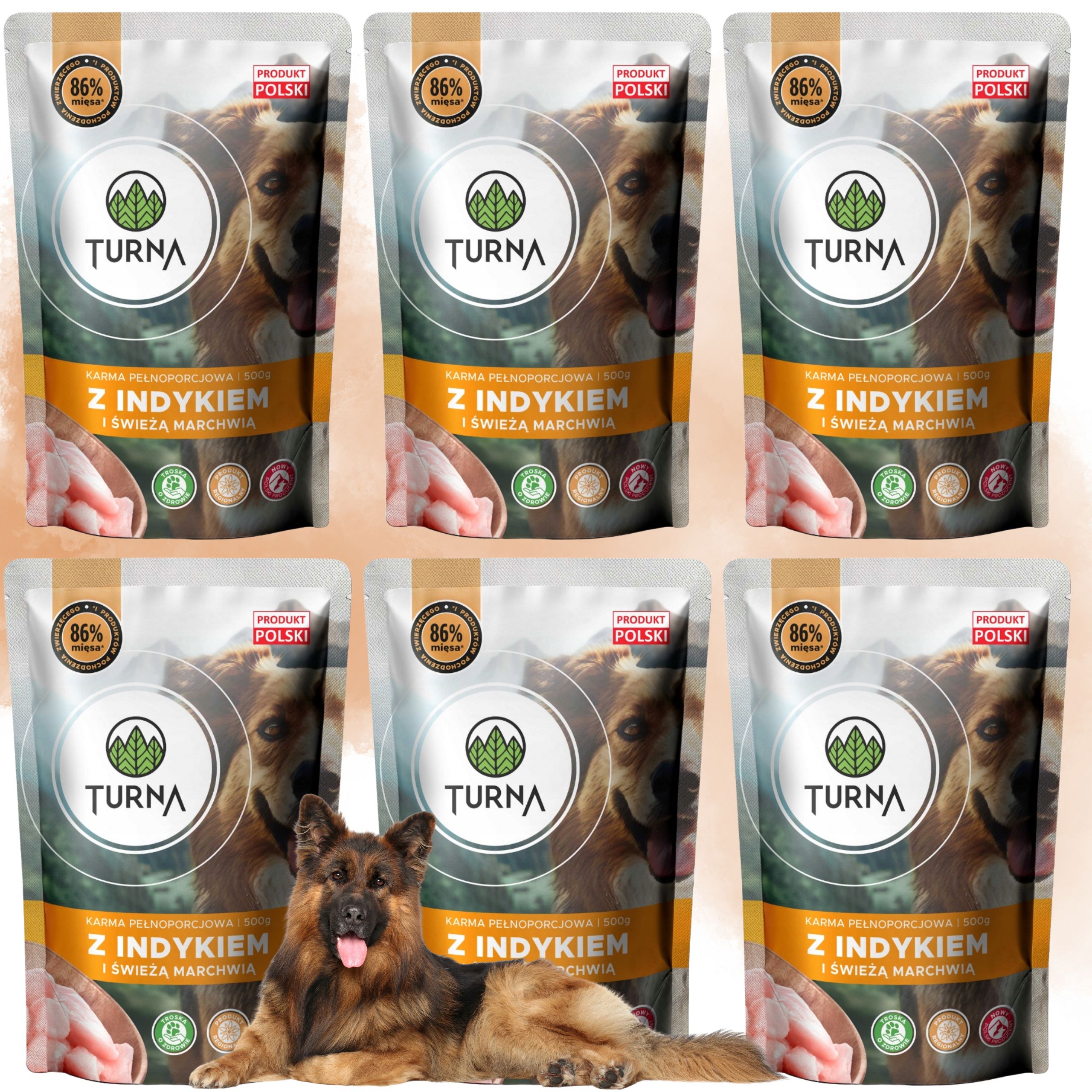 mokra karma dla psa indyk turna 500g karmy na nadwrażliwość psów naturalna