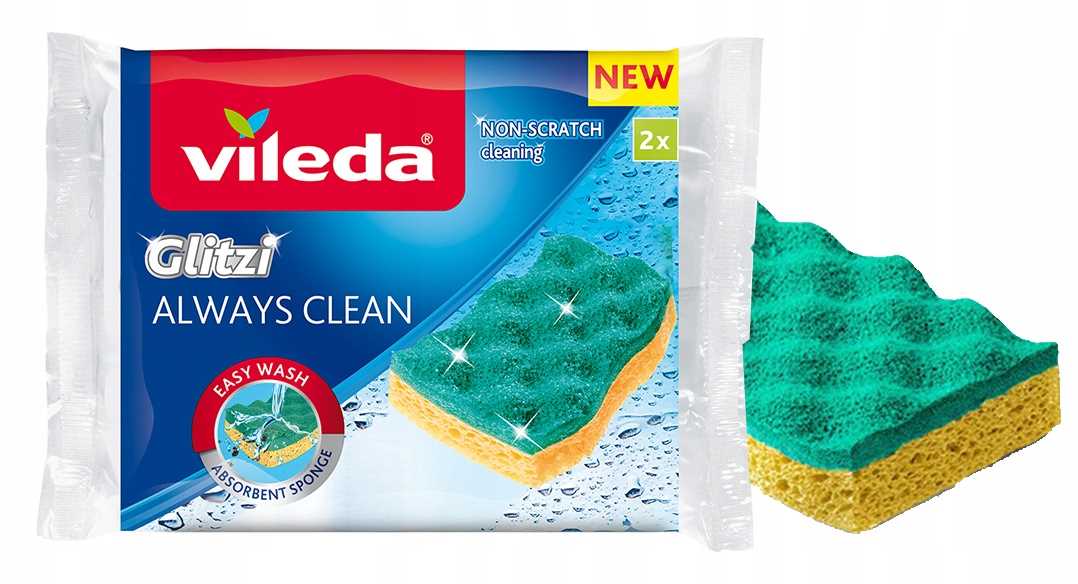 zmywak wiskozowy vileda glitzi always clean 2 szt.