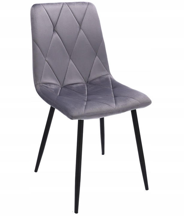 4 x krzesło tapicerowane pikowane welur nowoczesne