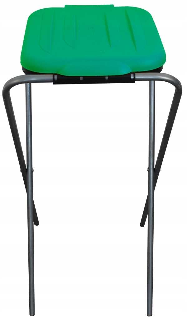 stojak do segregacji odpadów (1-stanowiskowy) zielony