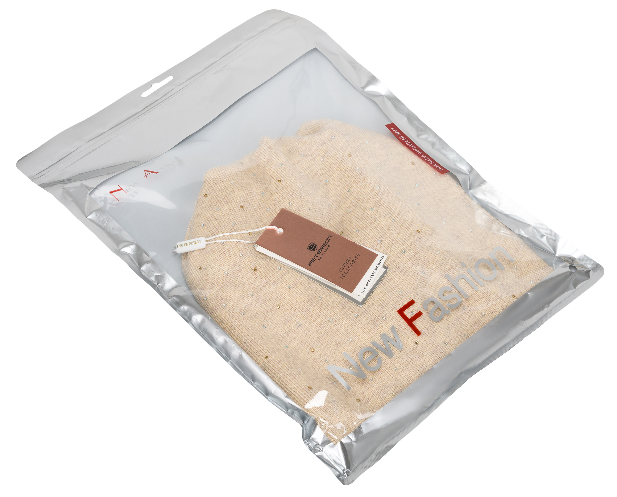 czapka ptn hat-05-7644 beige