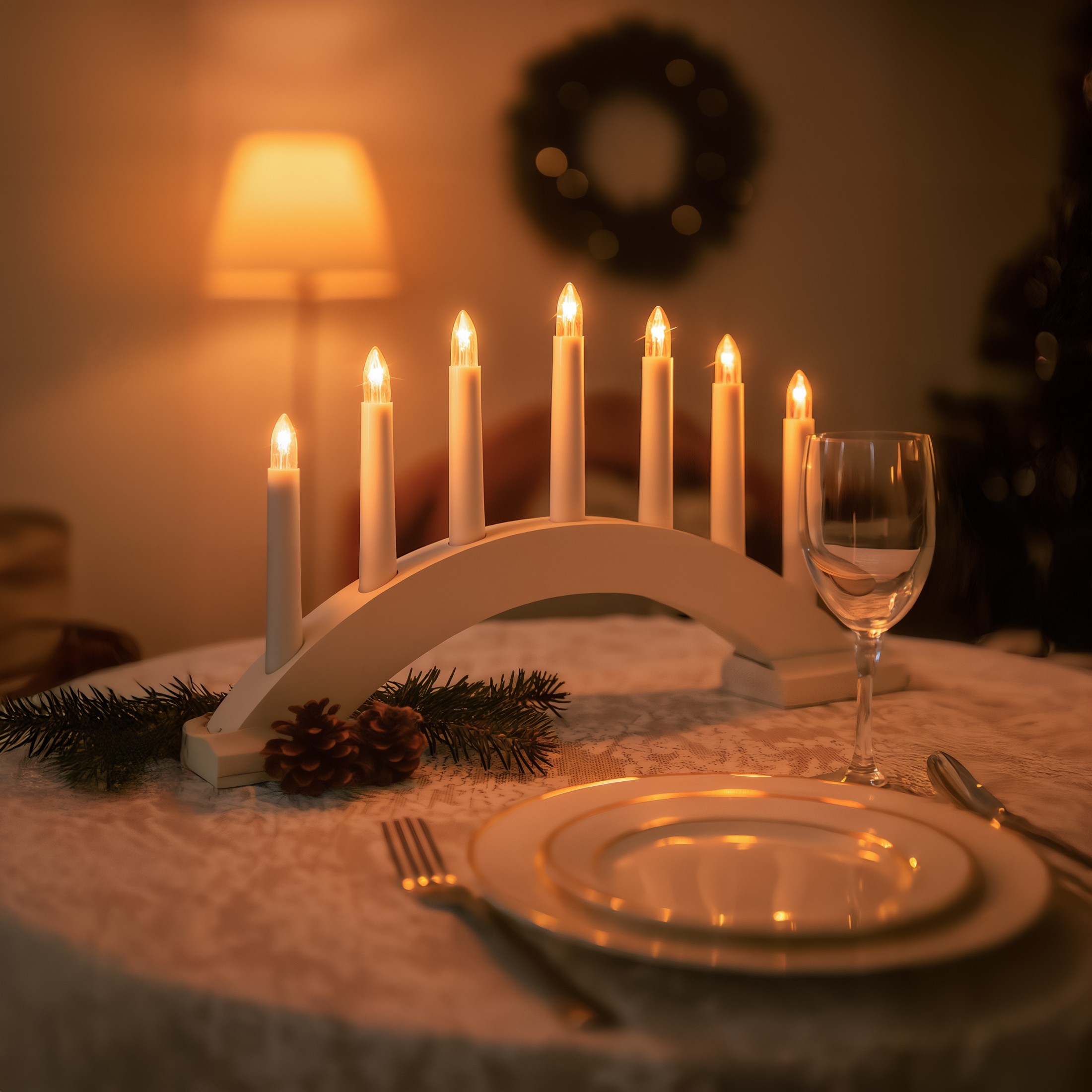 świecznik adwentowy 7 led świąteczny latarenka święta timer baterie jumi