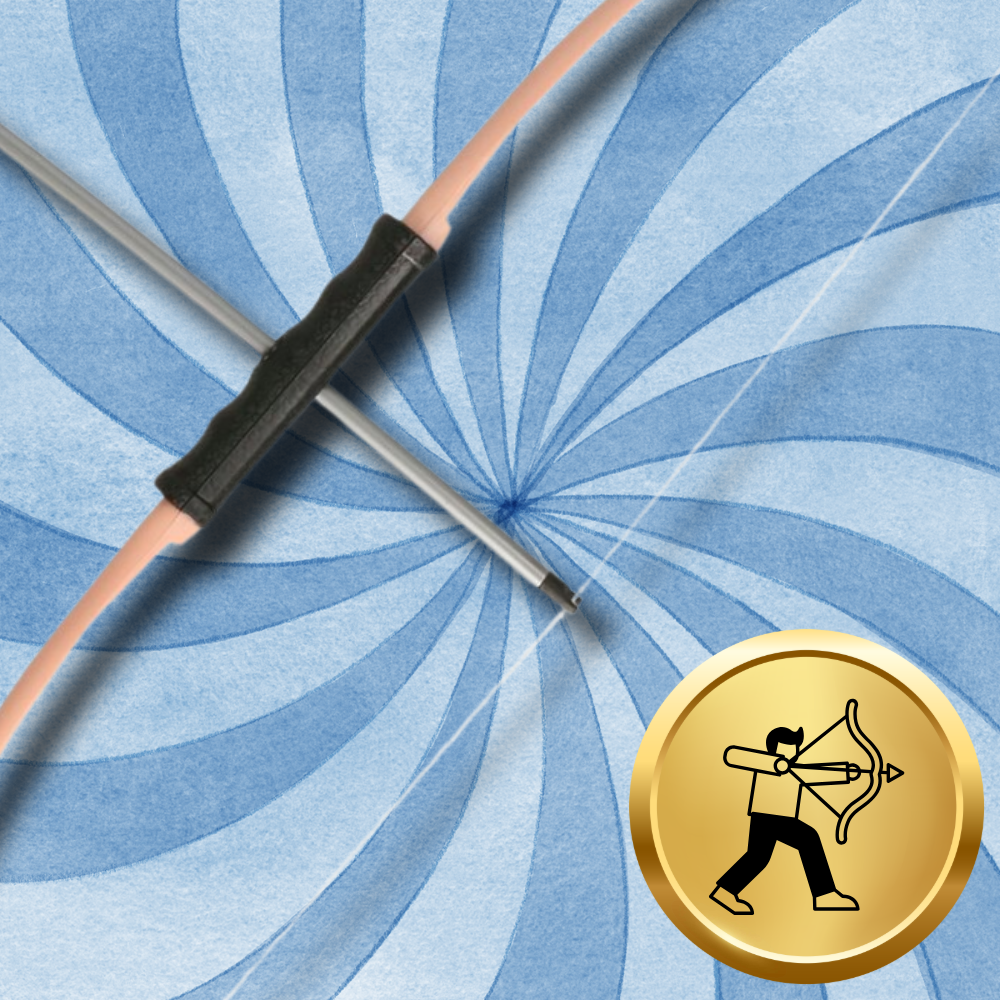 zestaw łucznika łuk dla dzieci 3 strzały z przyssawkami 61 cm