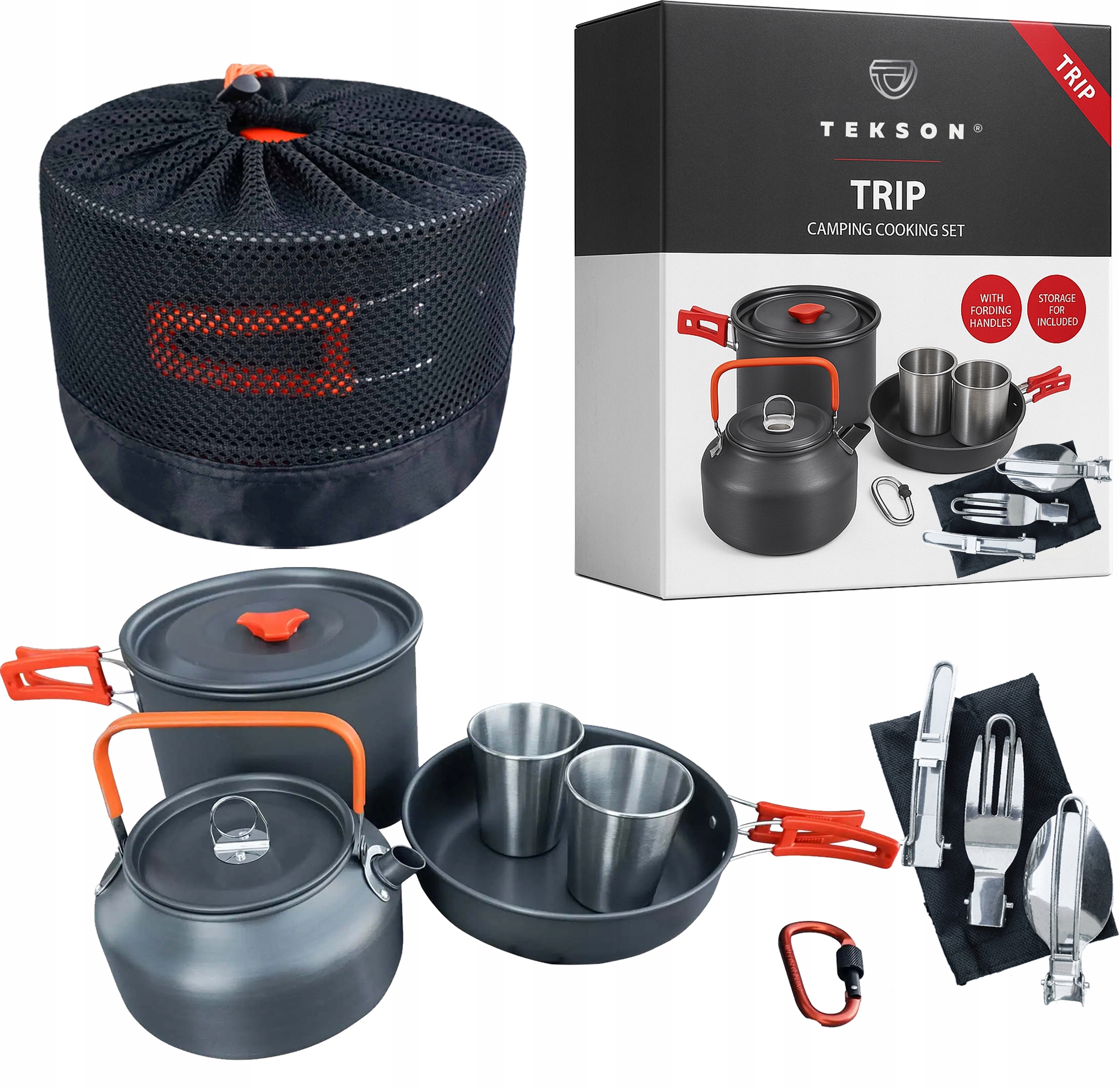 zestaw garnków campingowych trip tekson