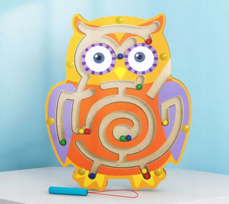 drewniany labirynt sowa jhtoy-312