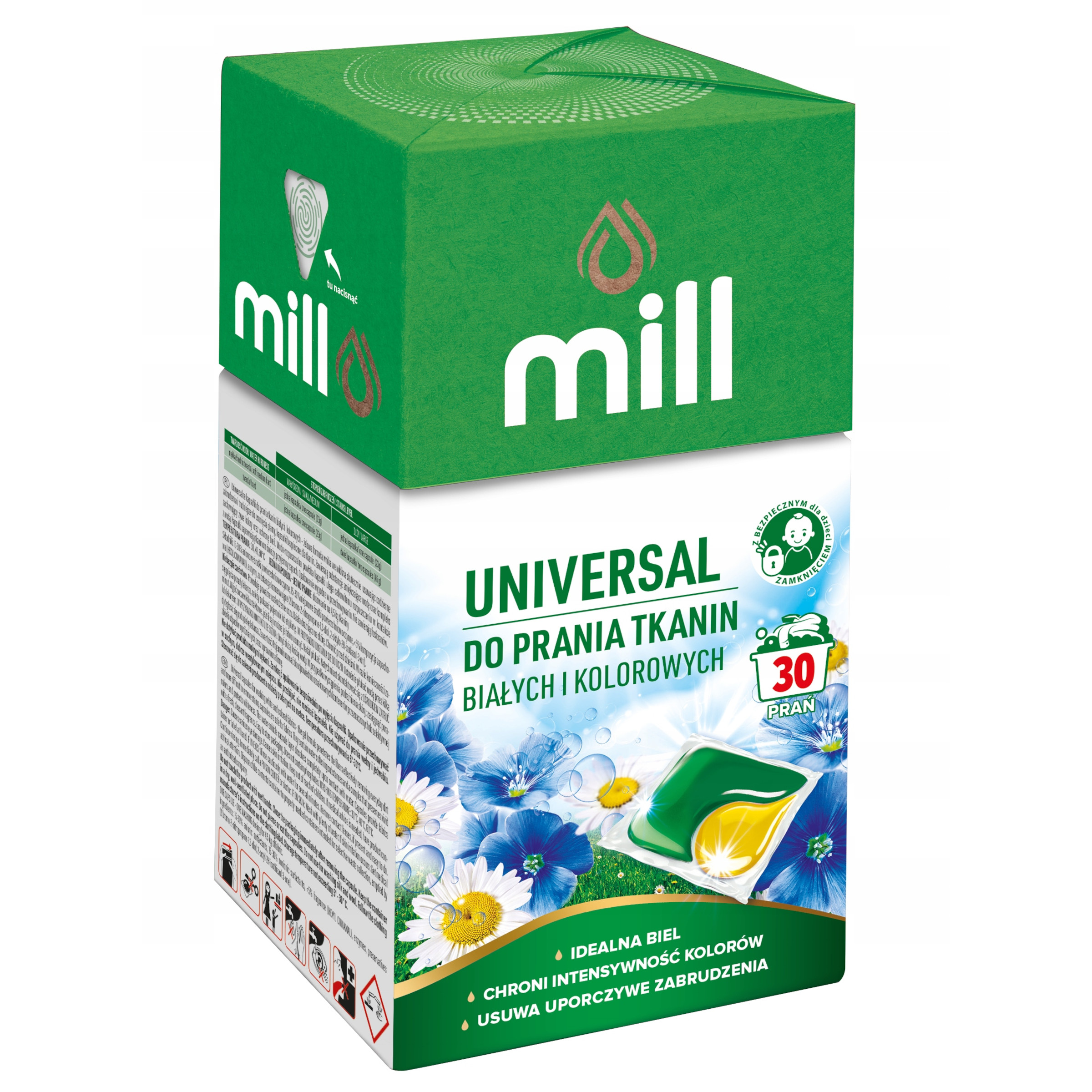 kapsułki do prania mill universal box 30 szt