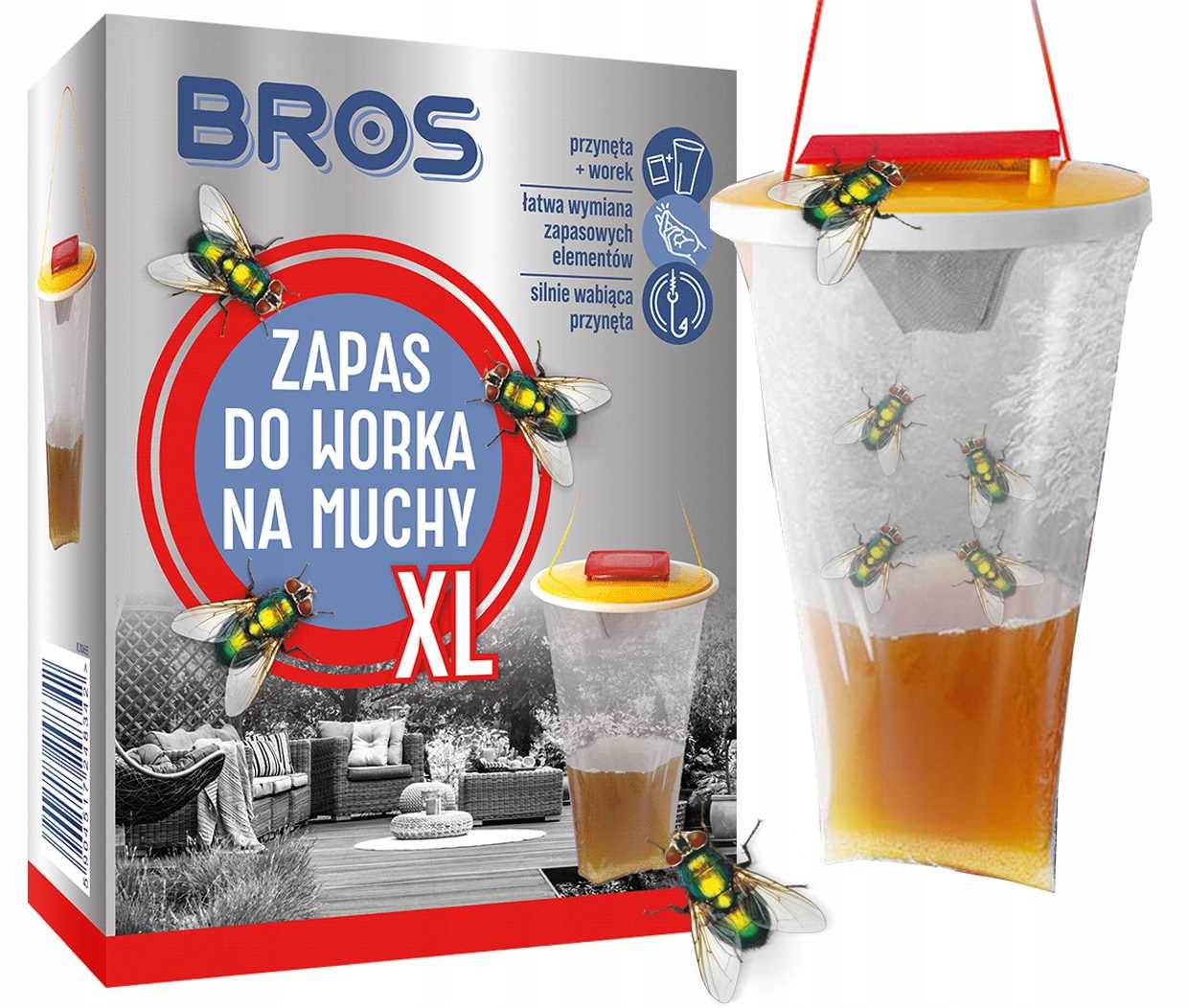 bros - zapas do worka na muchy xl - 1 szt.