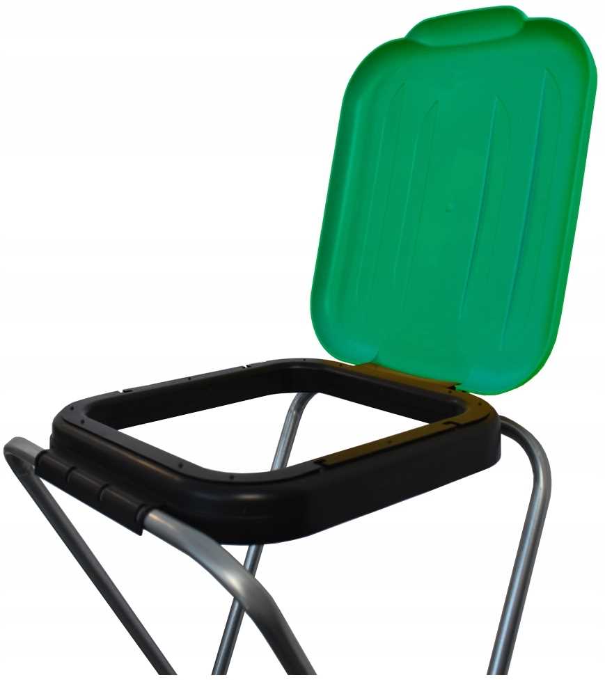 stojak do segregacji odpadów (1-stanowiskowy) zielony