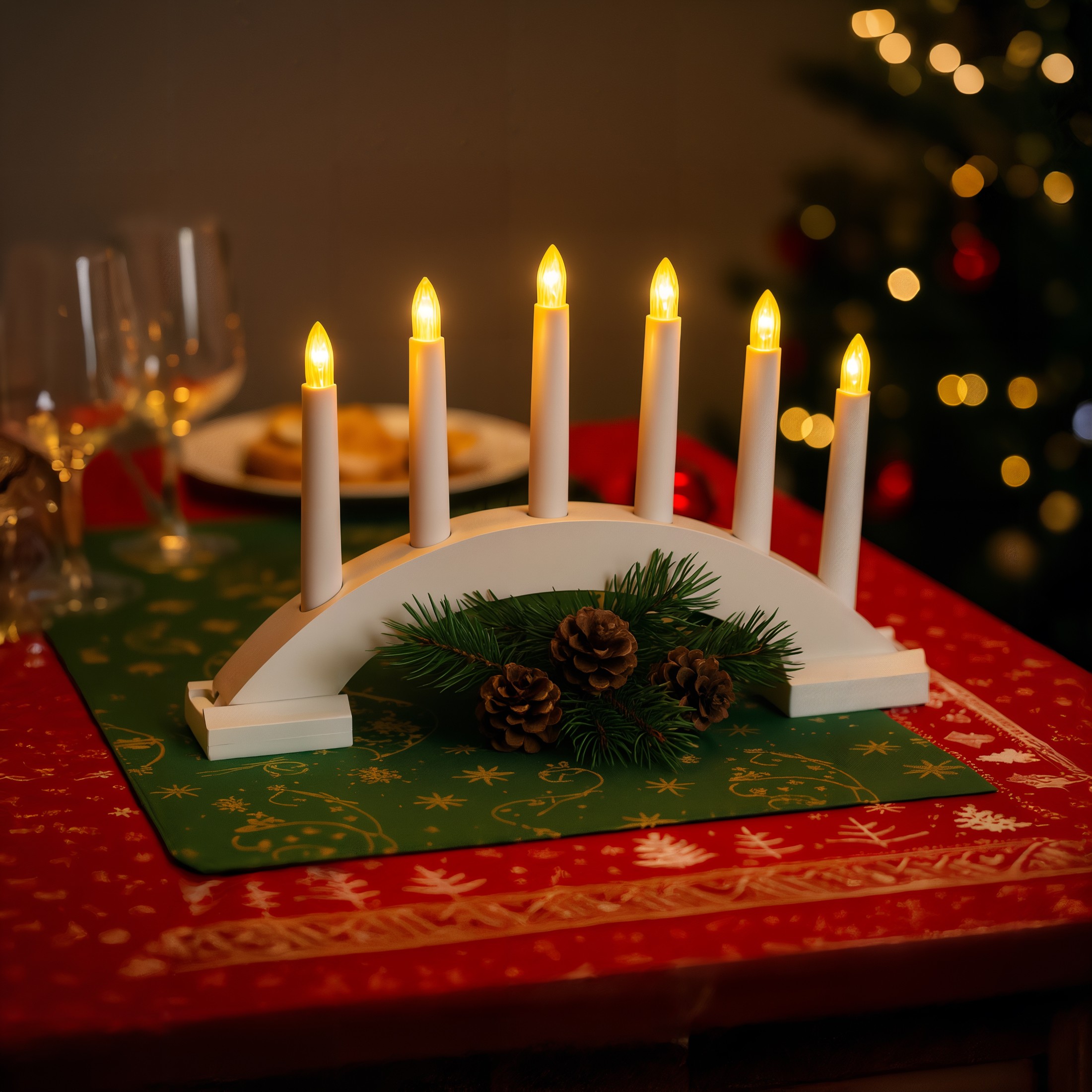 świecznik adwentowy 7 led świąteczny latarenka święta timer baterie jumi