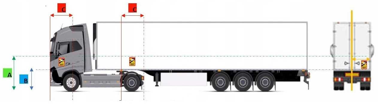 naklejka martwe pole angles morts - folia standard