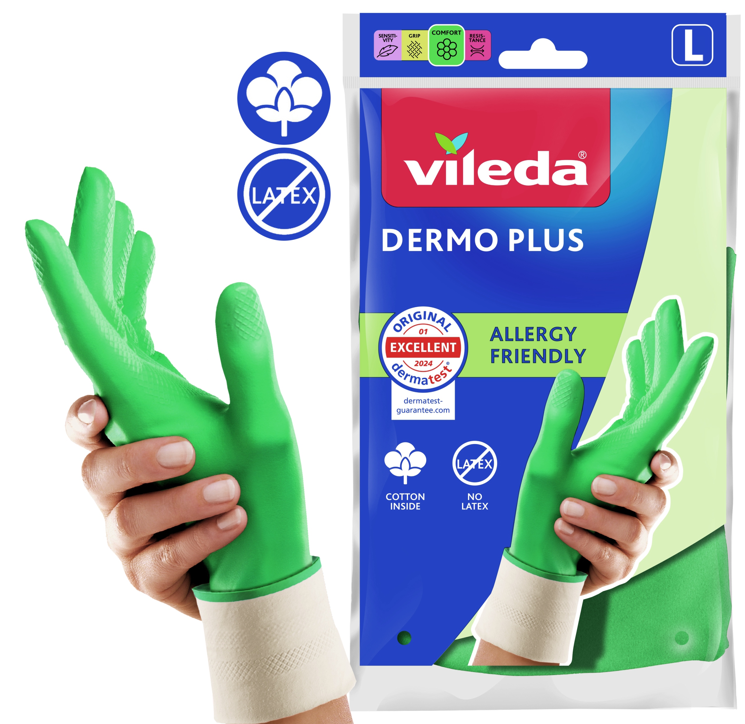 rękawice vileda dermo plus "l"