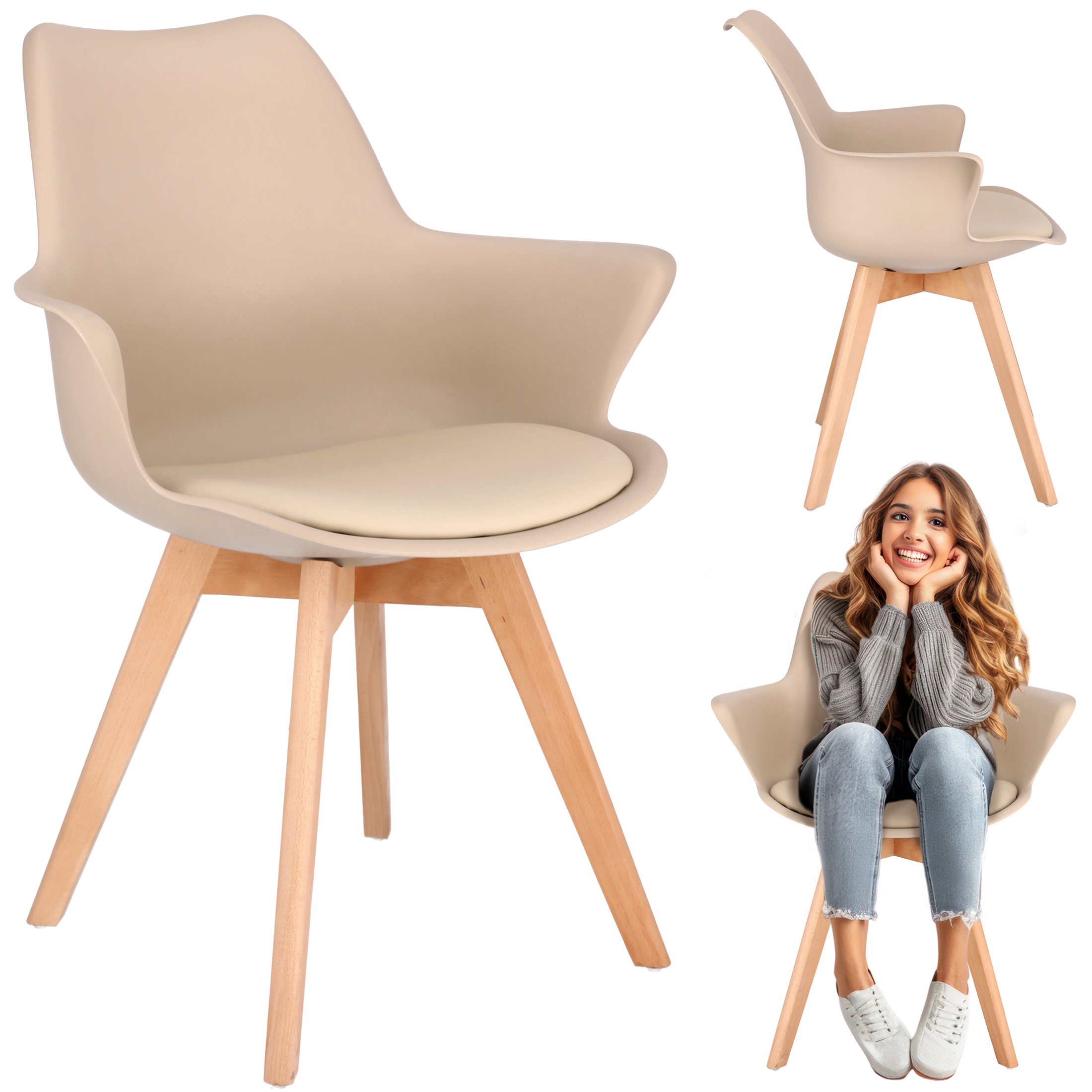 krzesło orlean beżowe