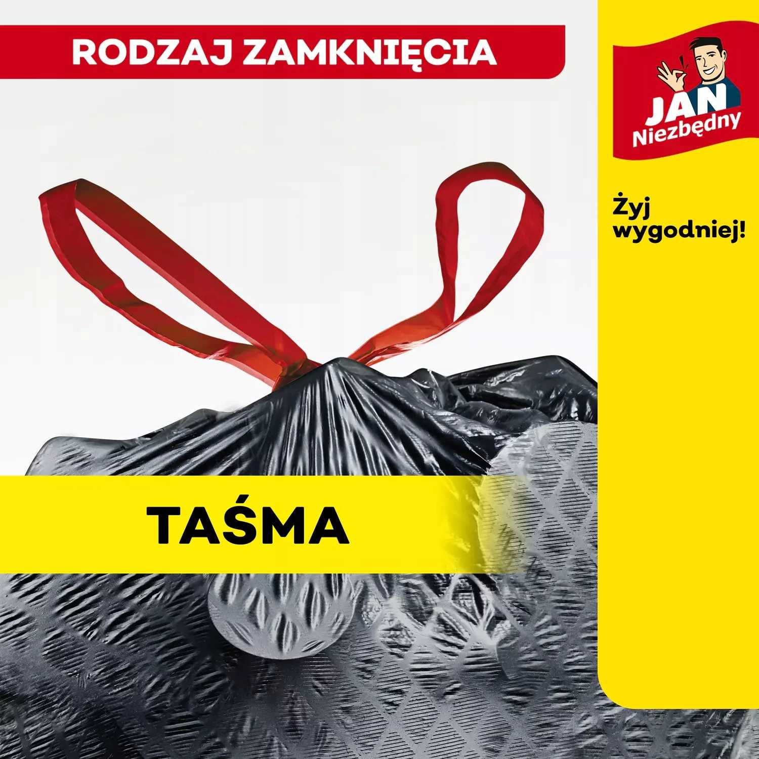 jan niezbędny worki ld magnum flex taśma 35l 15szt. - 5 op.