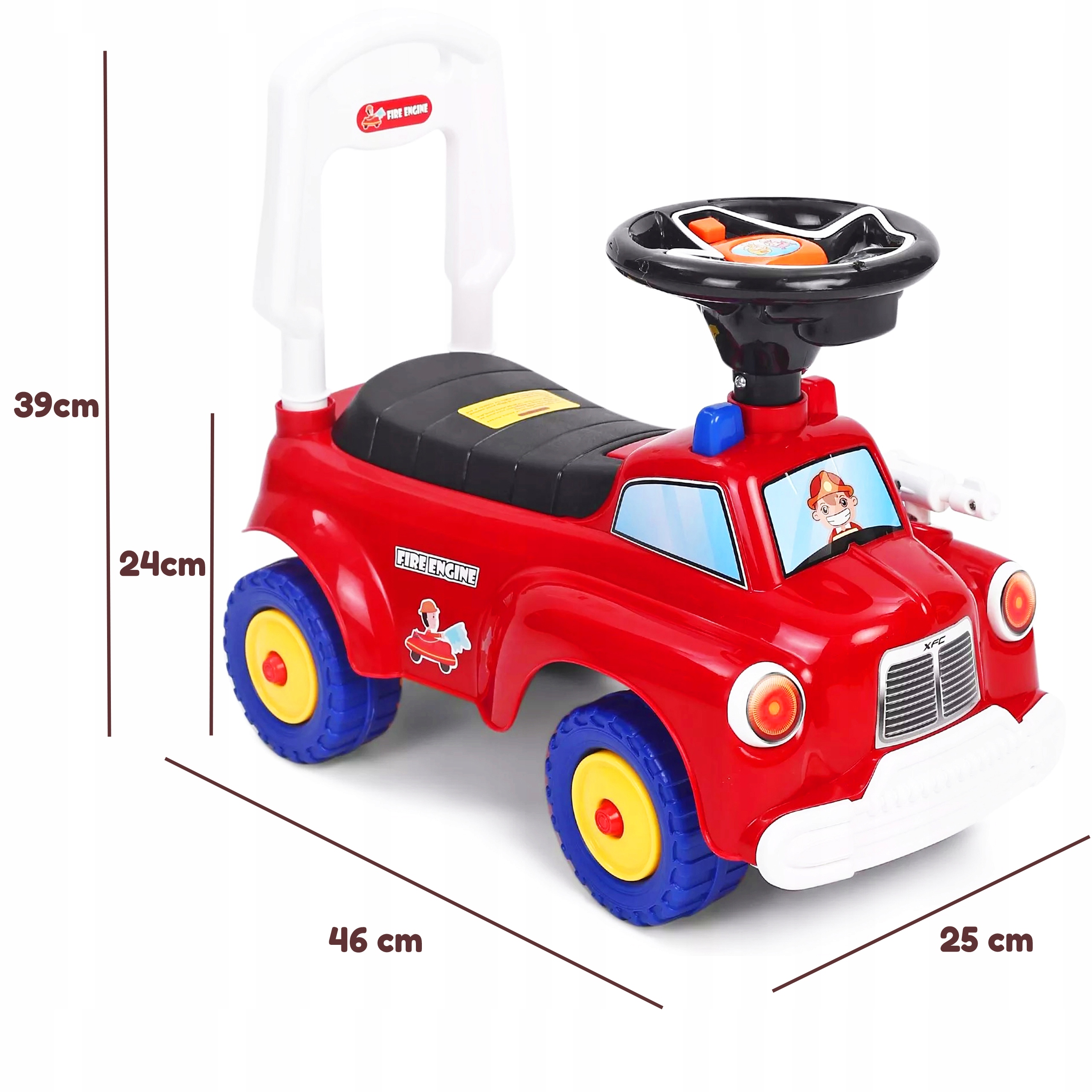 jeździk straż czerwony  7658