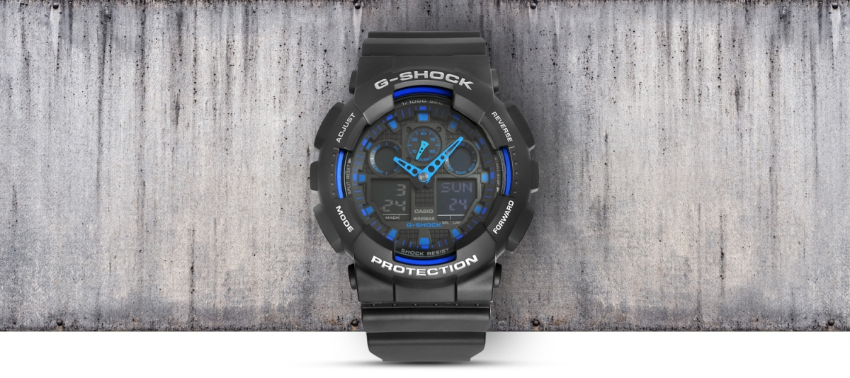zegarek męski casio g-shock ga-100-1a2er + box