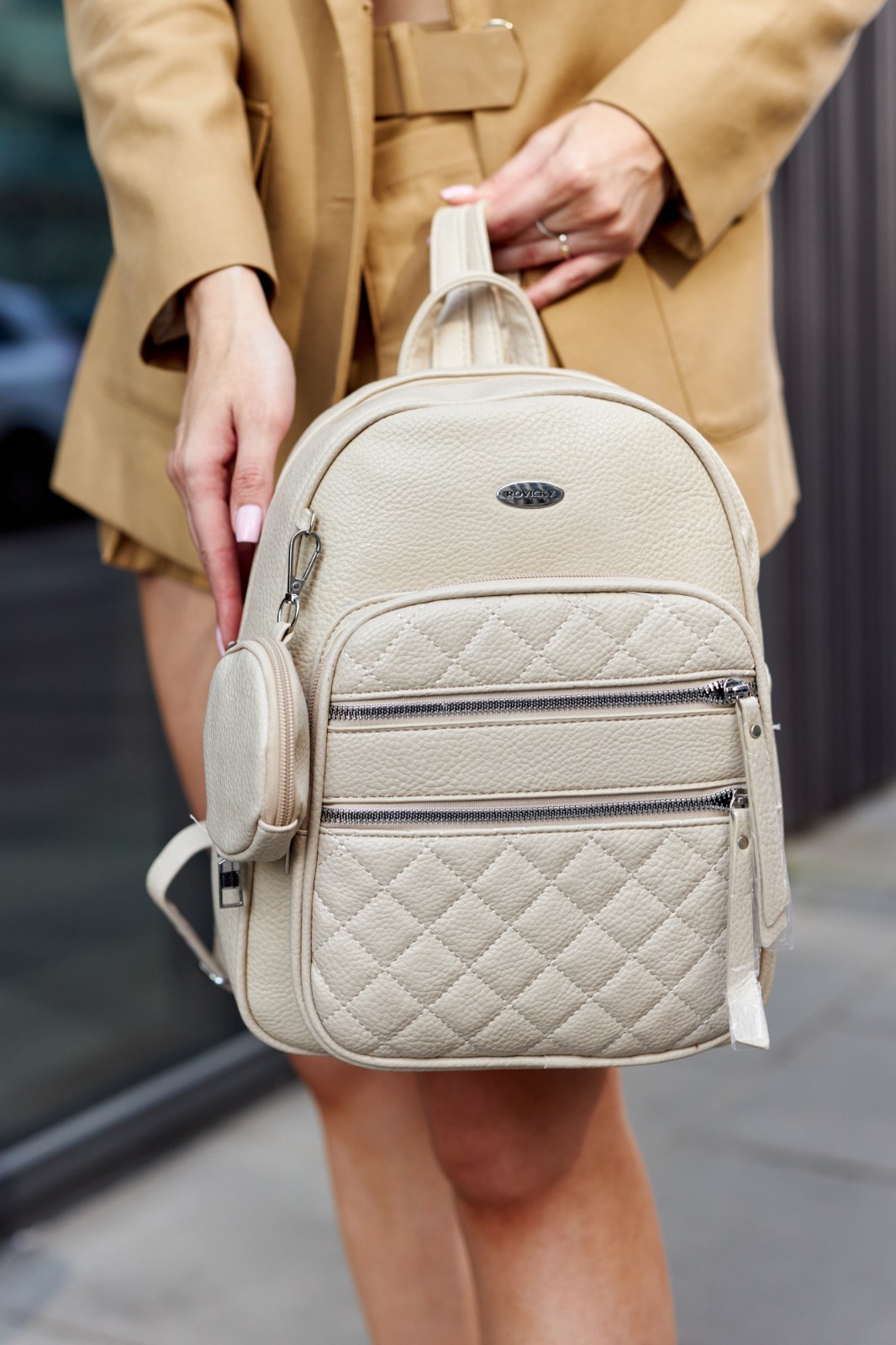 plecak damski pu r-pzp-01-9922 beige