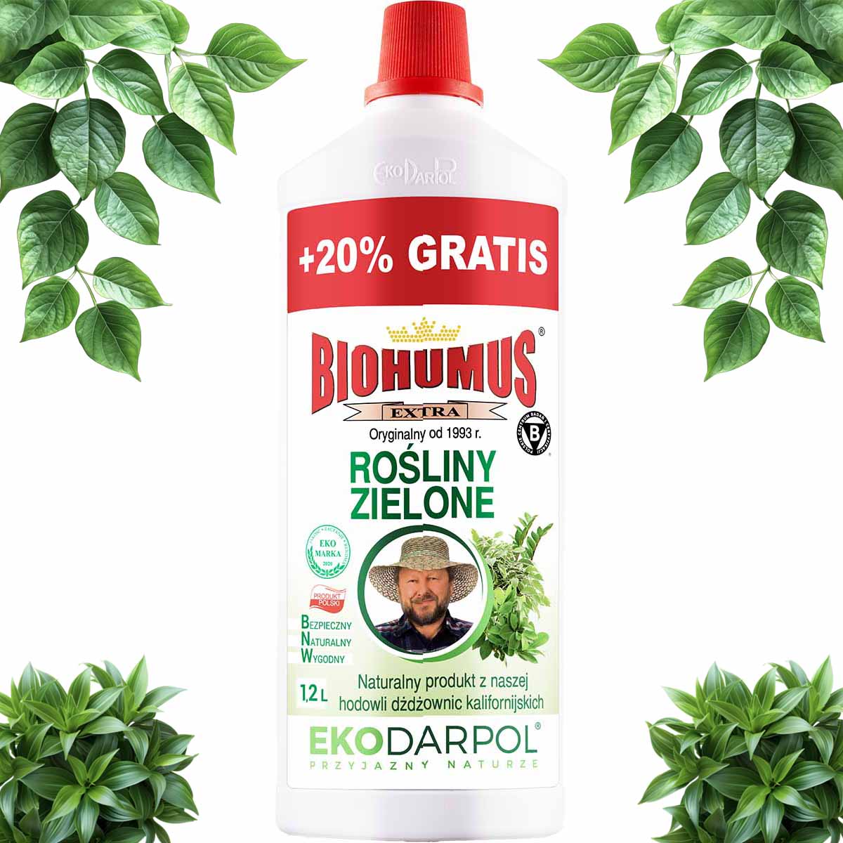 ekodarpol biohumus extra rośliny zielone 1l + 20% gratis
