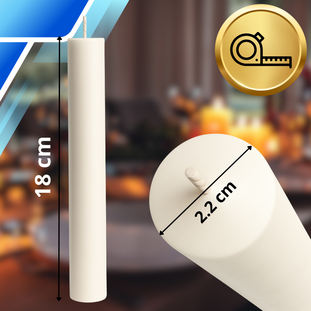 świece stołowe 48 szt. | klasyczne świece białe do świecznika