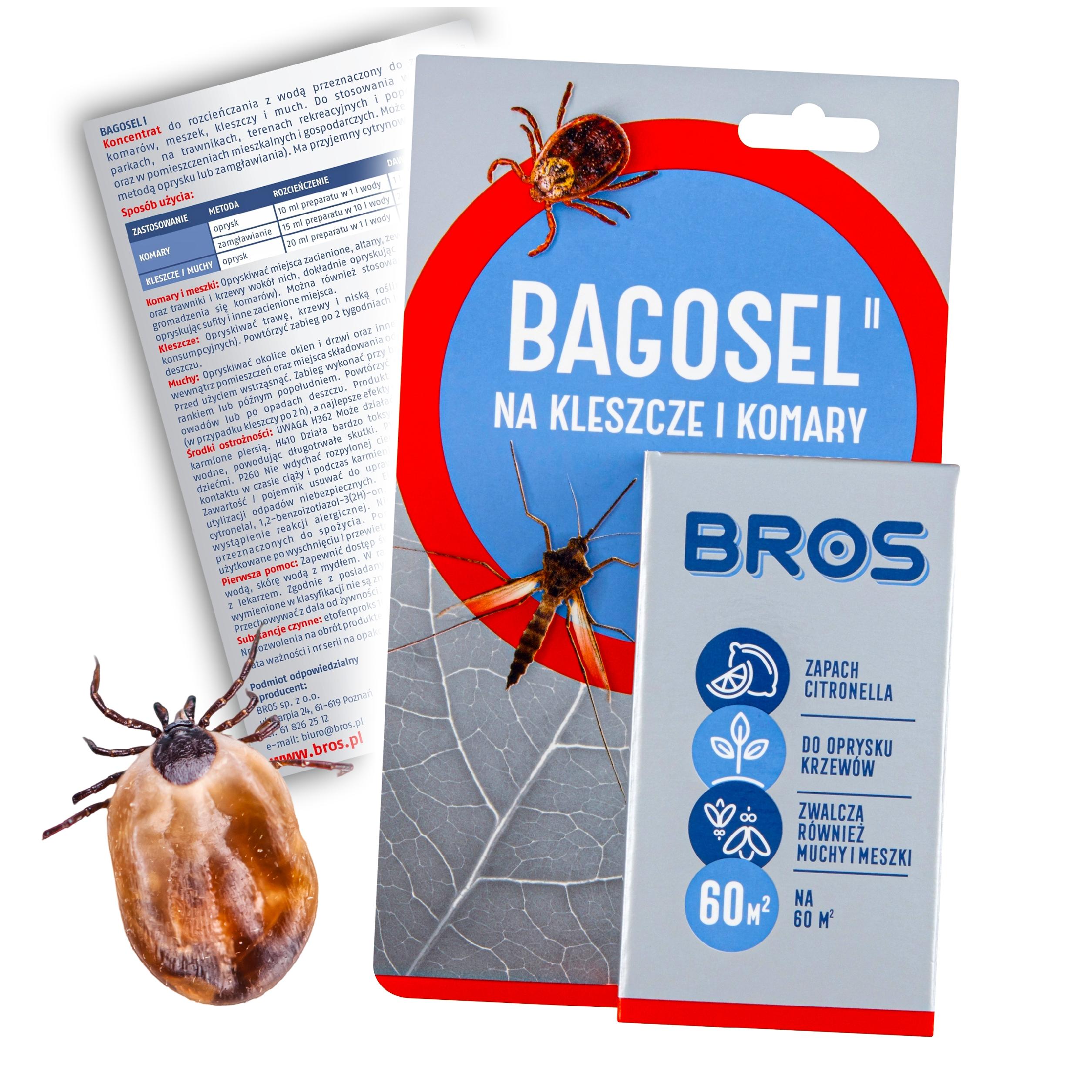 bros - bagosel 100ec 30ml - preparat do oprysku ogrodu przeciw komarom