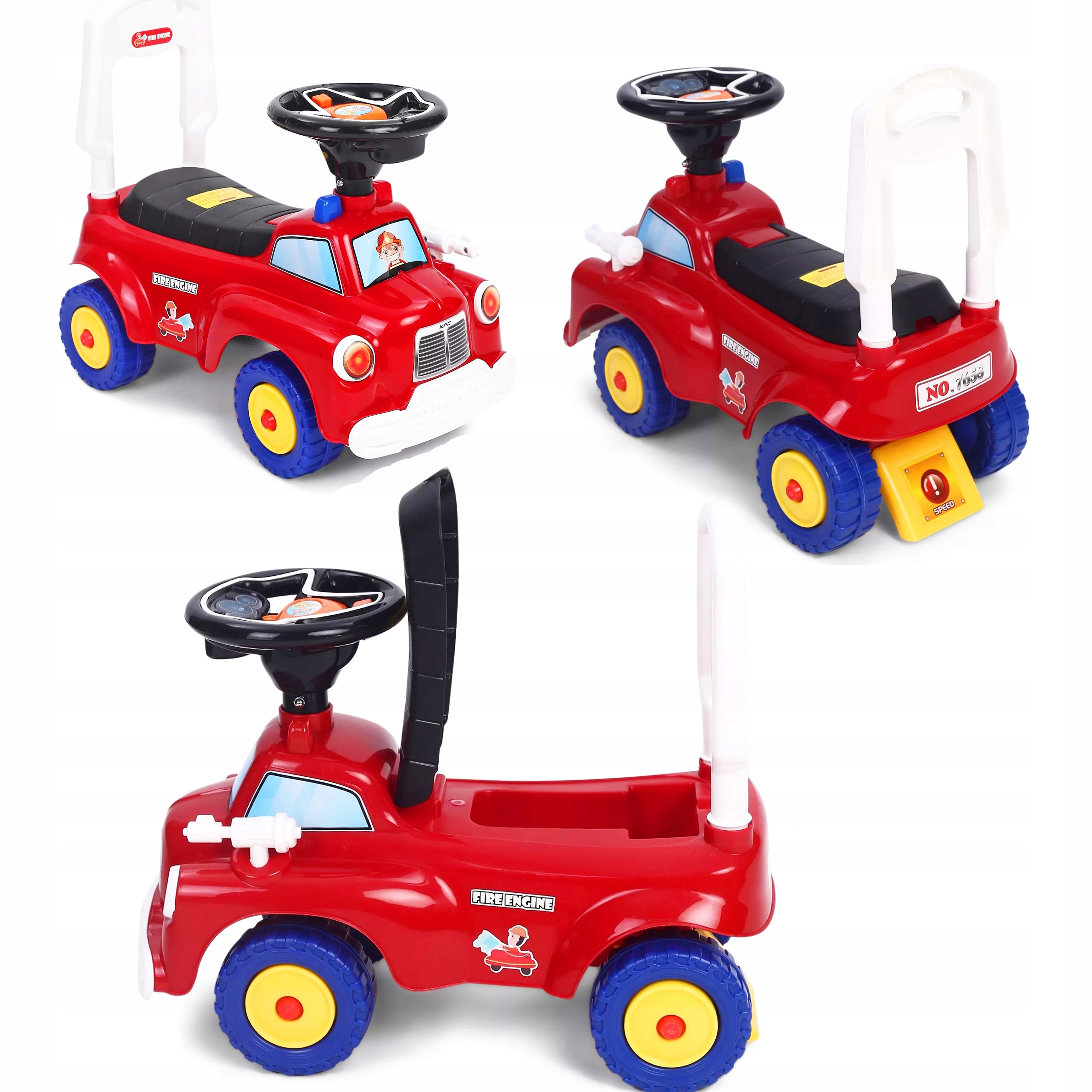 jeździk straż czerwony  7658