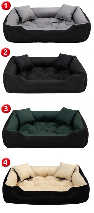 legowisko dla psa kojec ecco 100x75 cm wodoodporne czarne