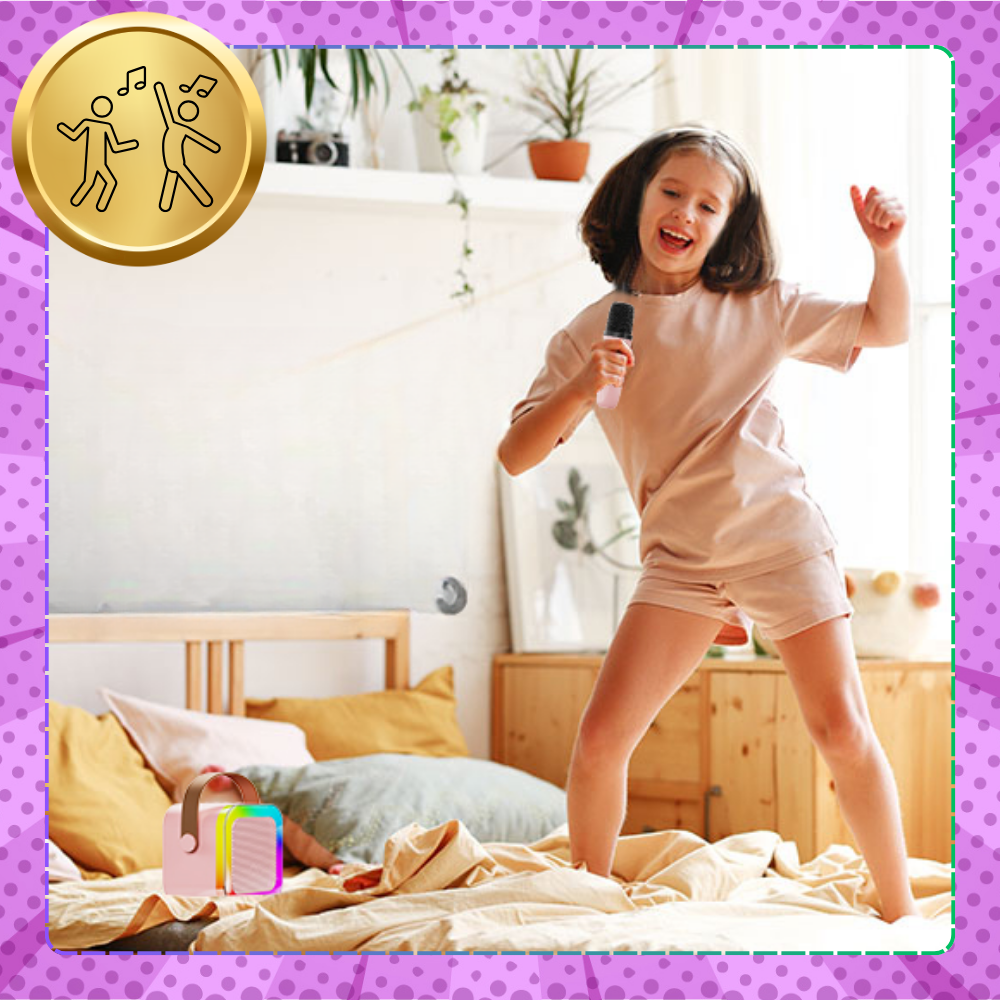 głośnik przenośny bezprzewodowy bluetooth karaoke z mikrofonem usb rgb v