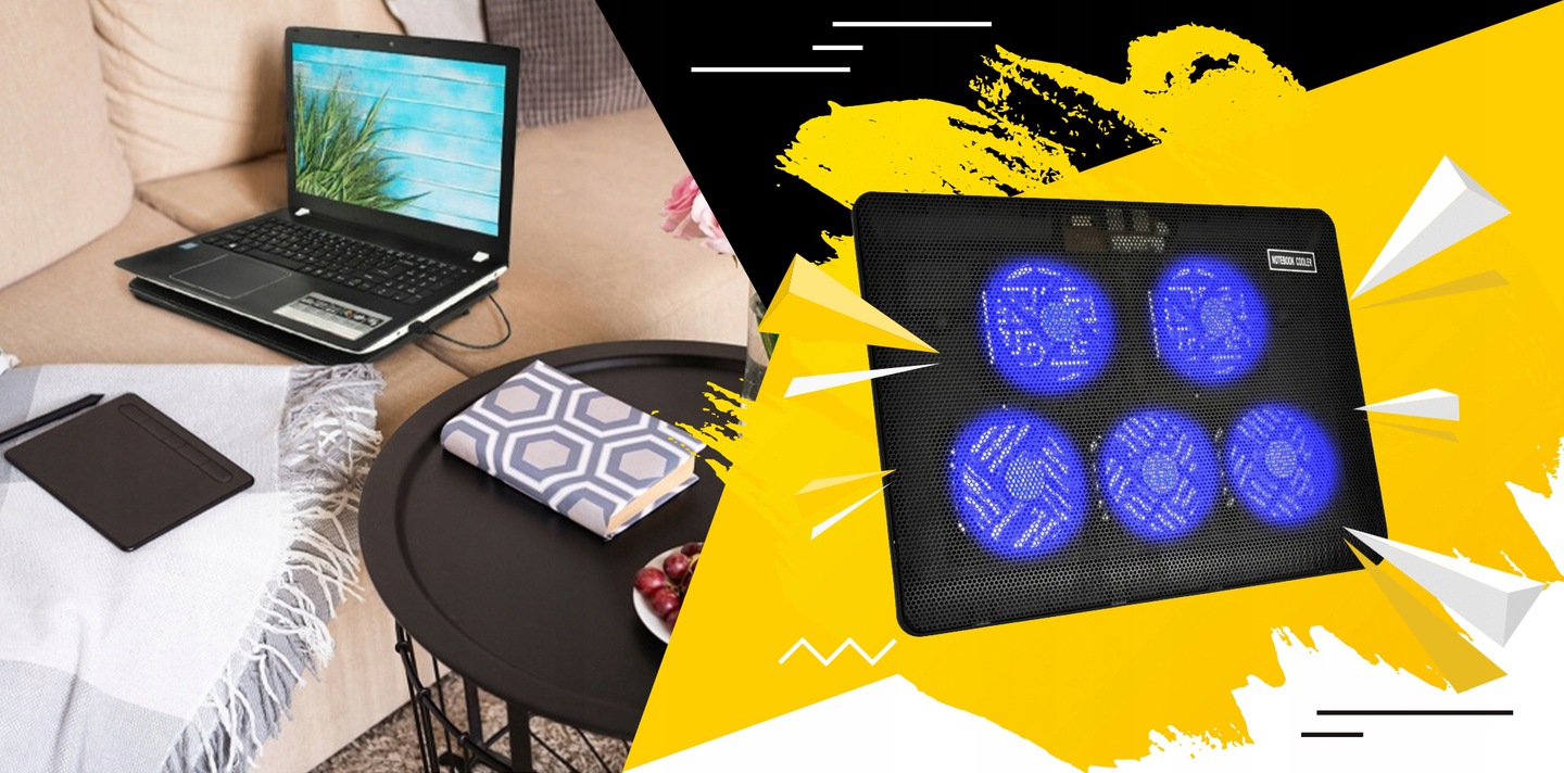 podstawka chłodząca pod laptopa 5 wentylatorów