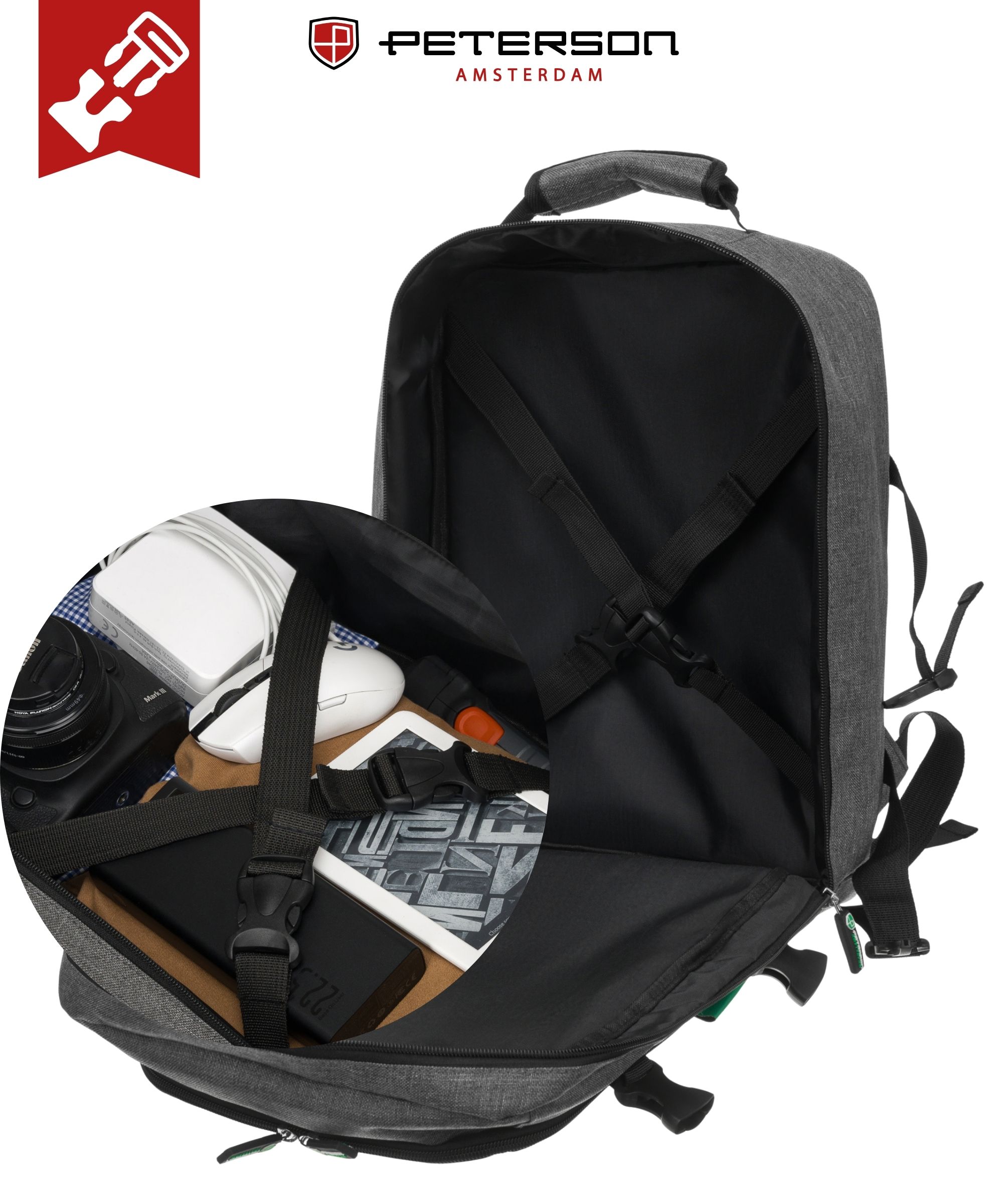 plecak ptn gpl-02-t-2049 gray+green