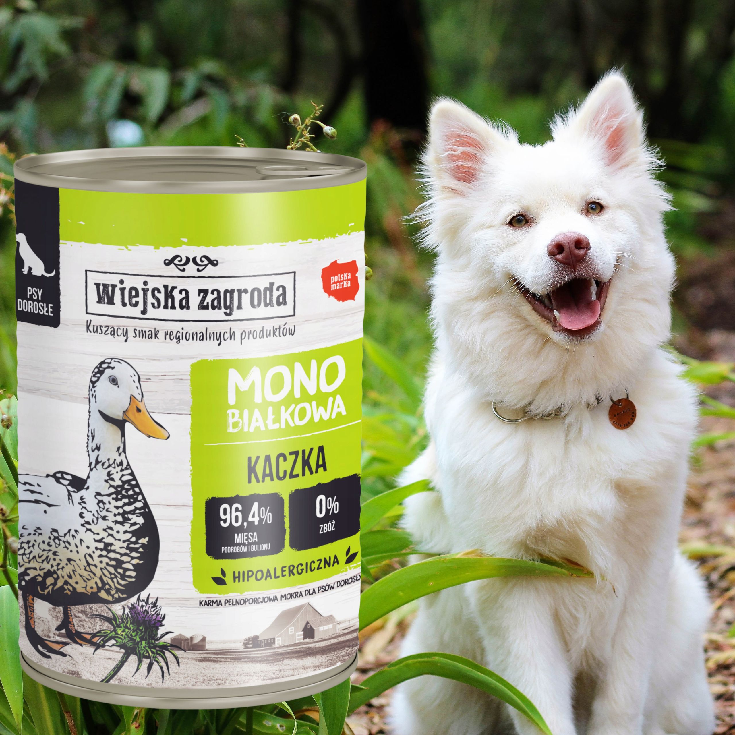 mokra karma dla psa monobiałkowa kaczka 400g wiejska zagroda hipoalergiczna