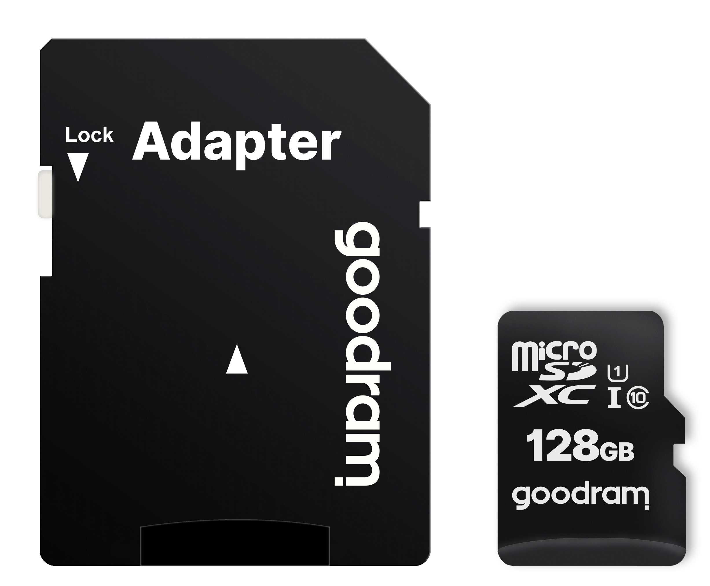 goodram karta pamięci microsdxc 128gb cl10 uhs i + adapter
