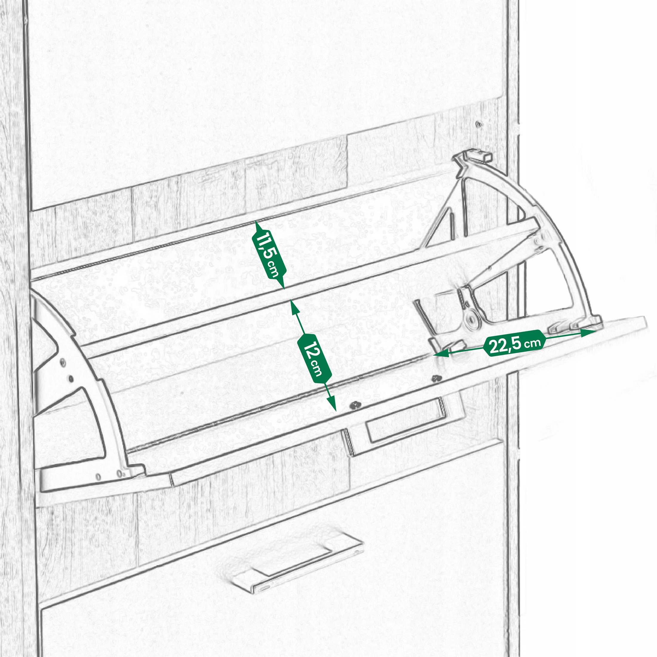 szafka na buty regał 3 komory obuwie komoda pojemna do przedpokoju loft