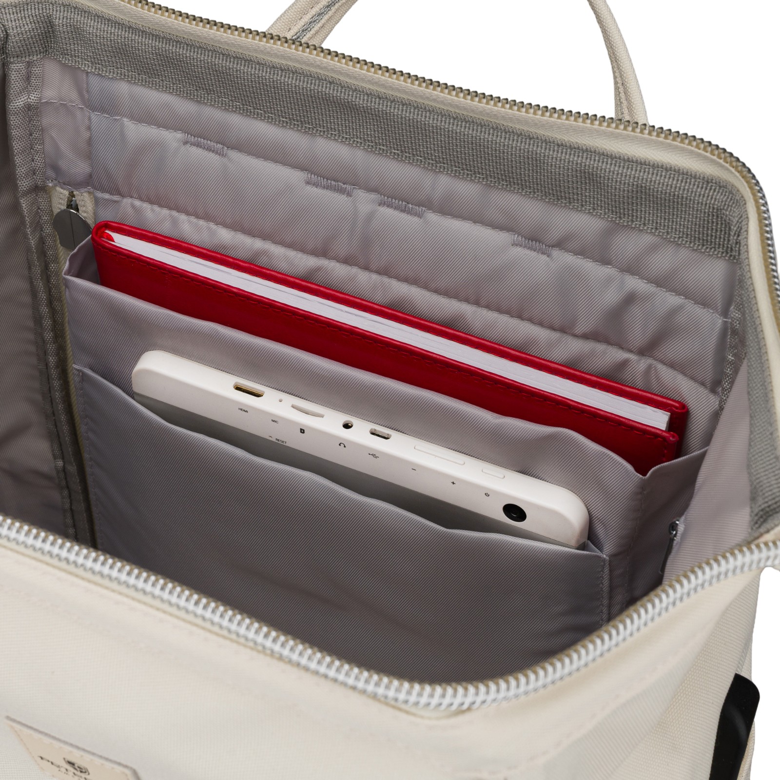 plecak materiałowy ptn beta-0350 ecru