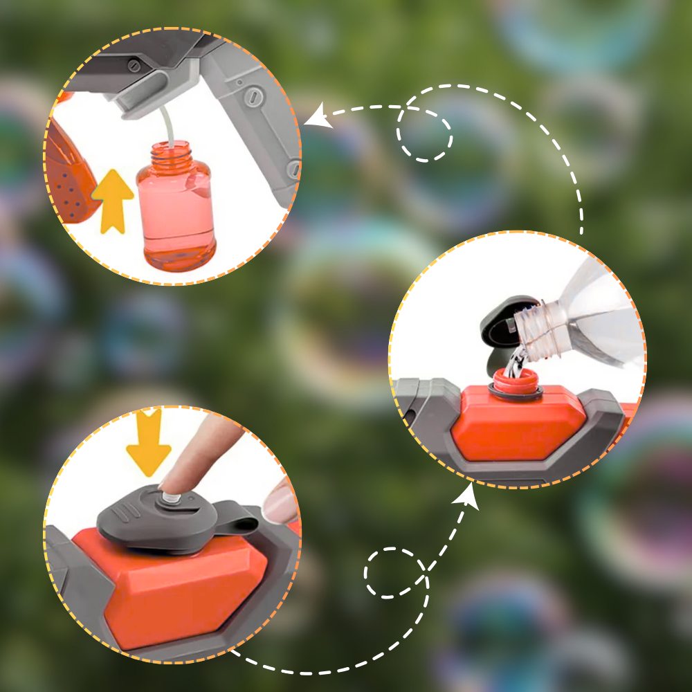 pistolet na bańki i wodę elektryczny automatyczny karabin wodny 2w1