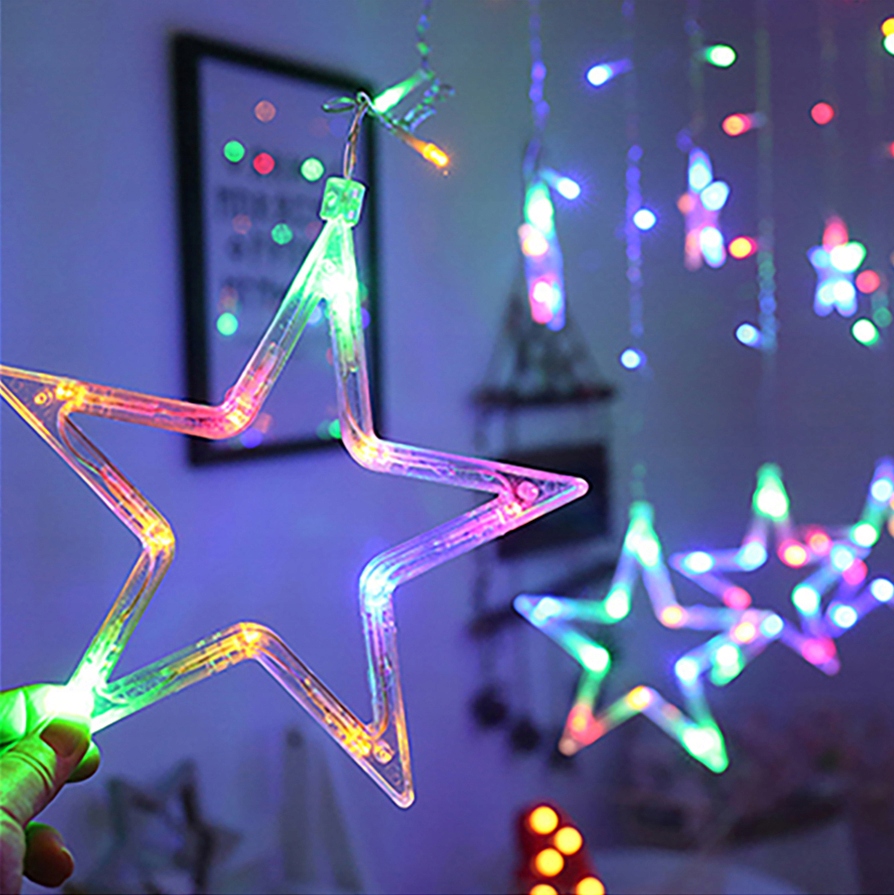 kurtyna świetlna 138 led zewnętrzne multikolor girlanda światełka