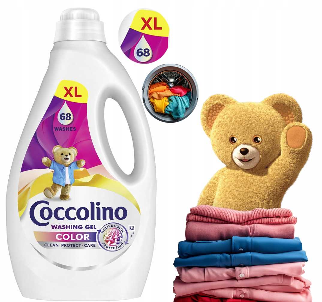 coccolino color xl żel do prania kolorowych tkanin 68 prań 2,72l