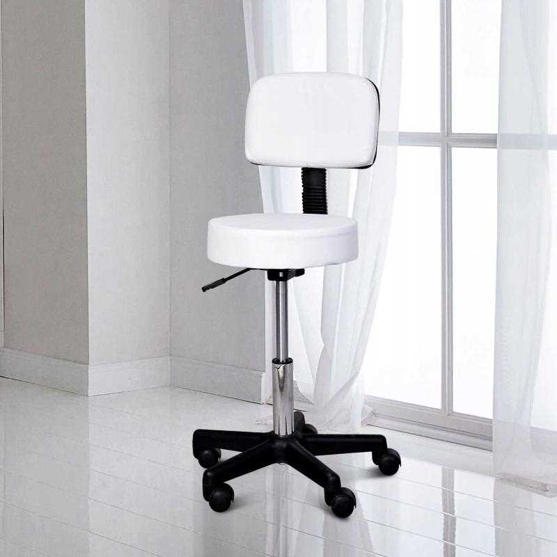 hoker z oparciem - biały