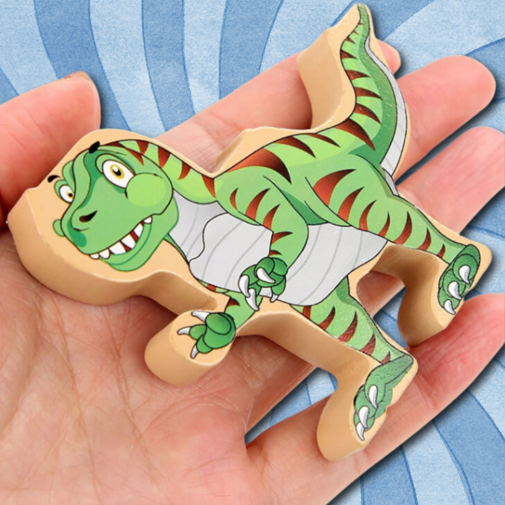 gra zręcznościowa logiczna klocki balansujące dinozary t-rex wieża