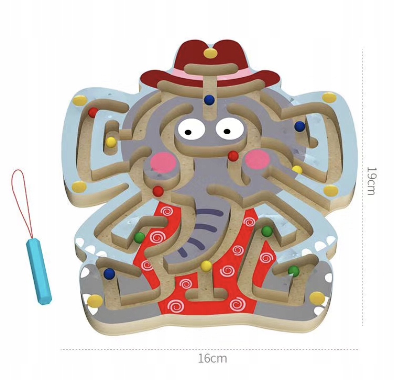 drewniany labirynt słoń jhtoy-312
