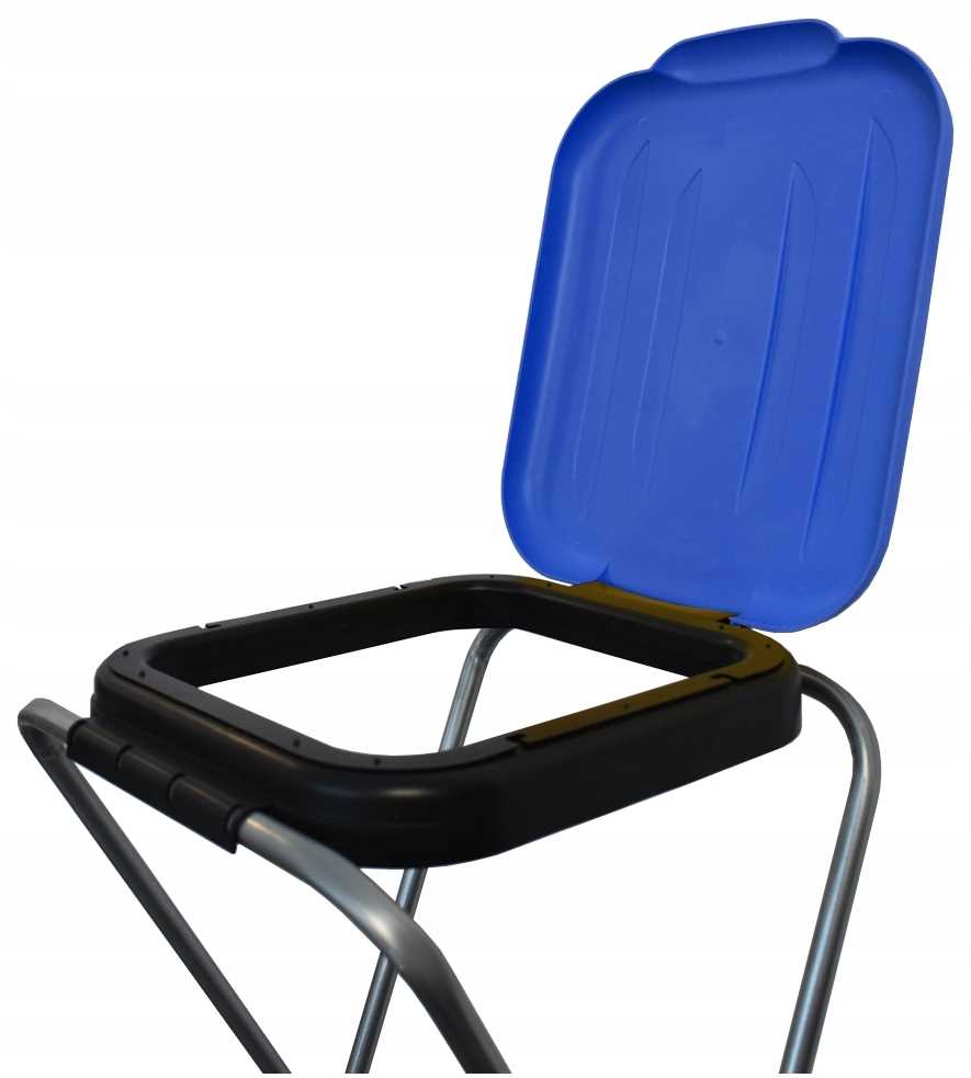 stojak do segregacji odpadów (1-stanowiskowy) niebieski