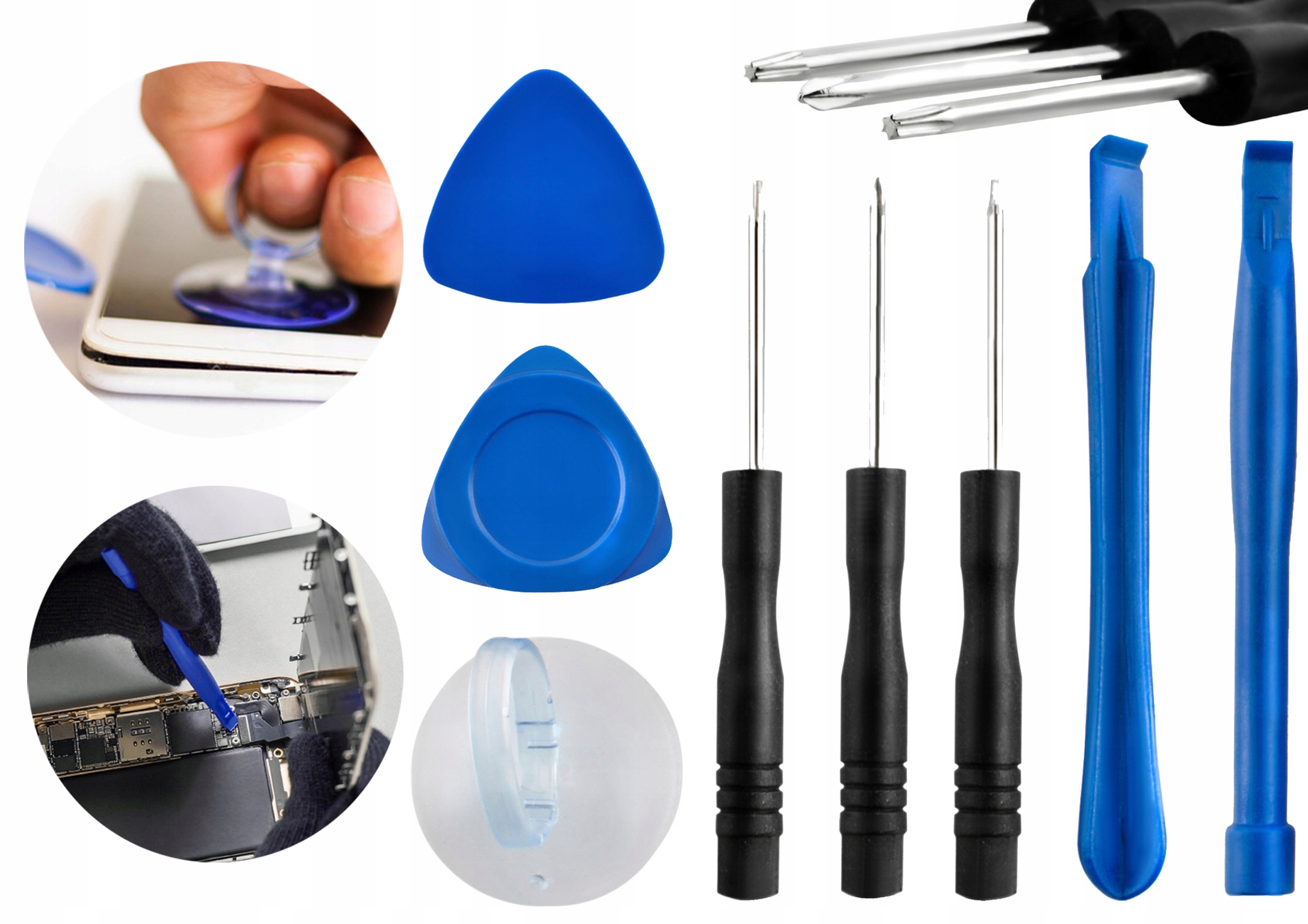 zestaw narzędzi do naprawy telefonu