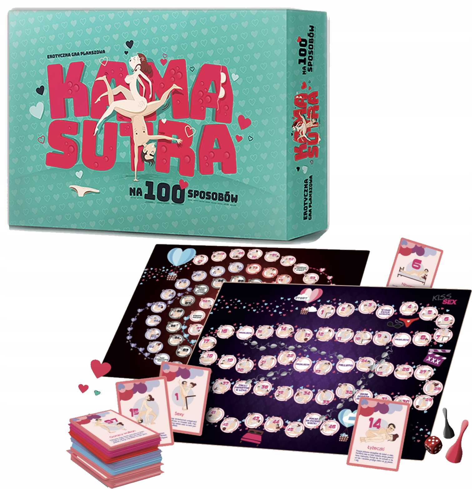 gra planszowa dla dorosłych - kamasutra na 100 sposobów