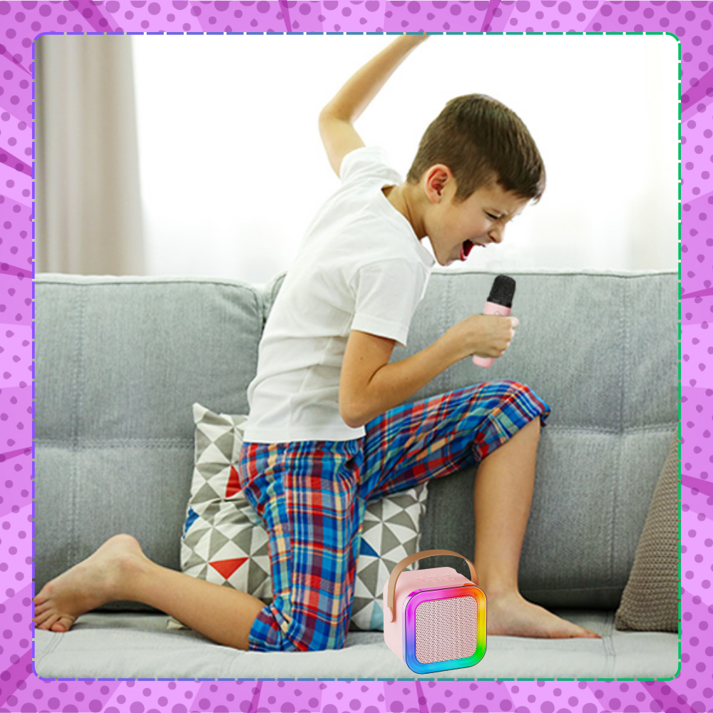 głośnik przenośny bezprzewodowy bluetooth karaoke z mikrofonem usb rgb v