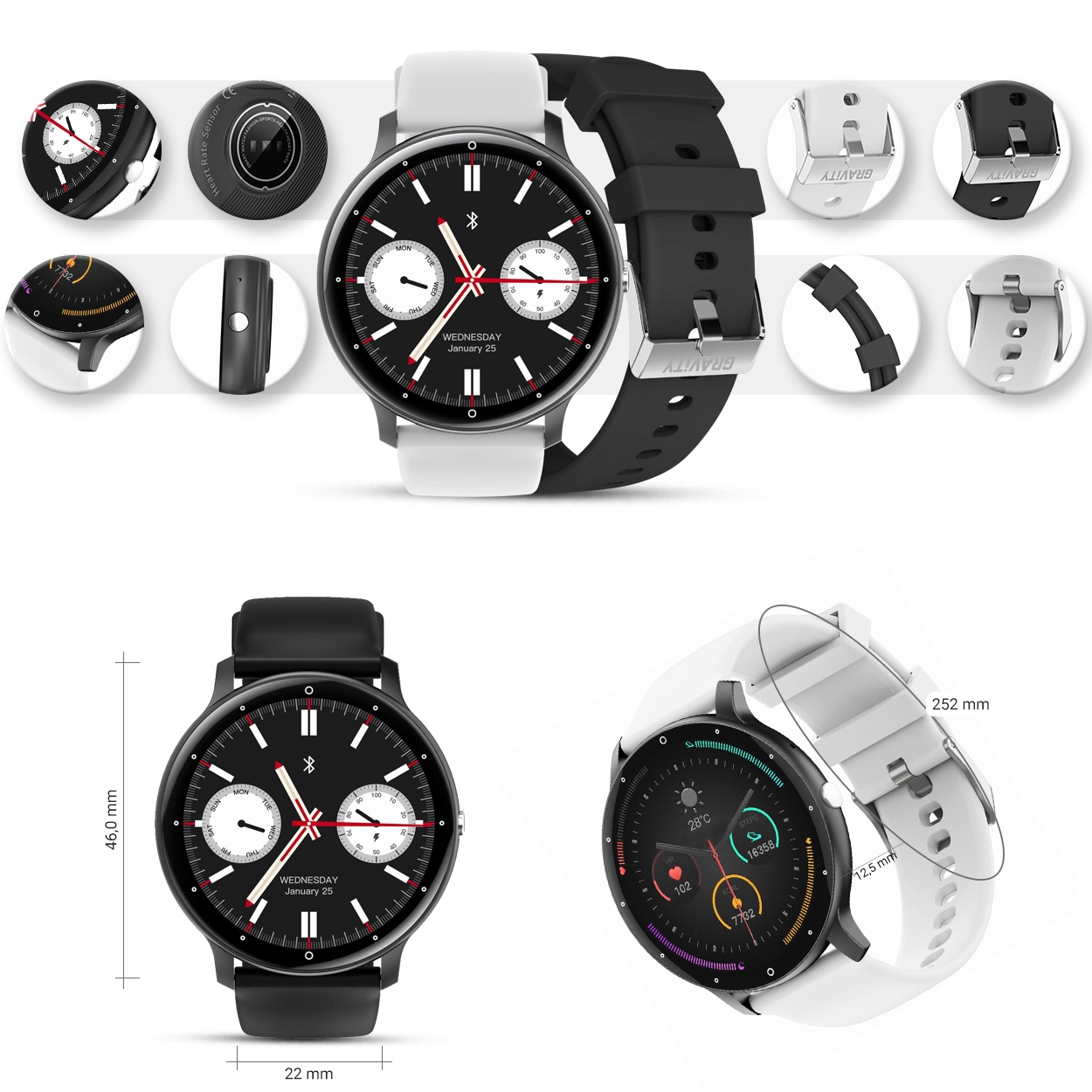 smartwatch gravity gt1-4 pro