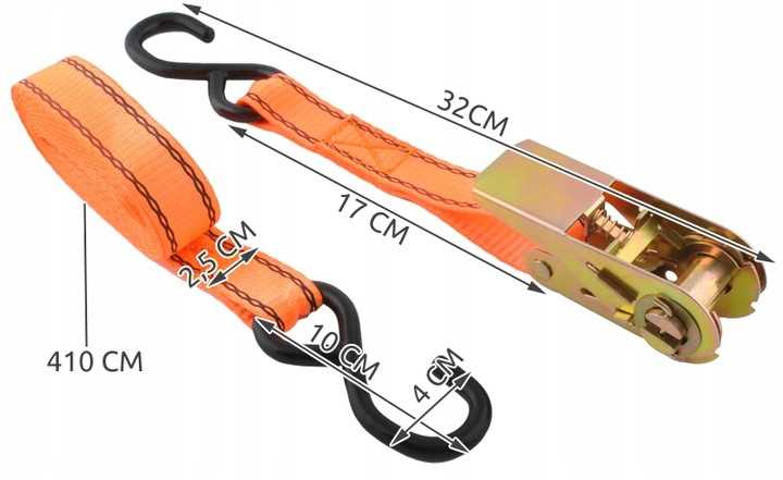 pas mocujący bagaż 4,5m/25mm - 4 szt.