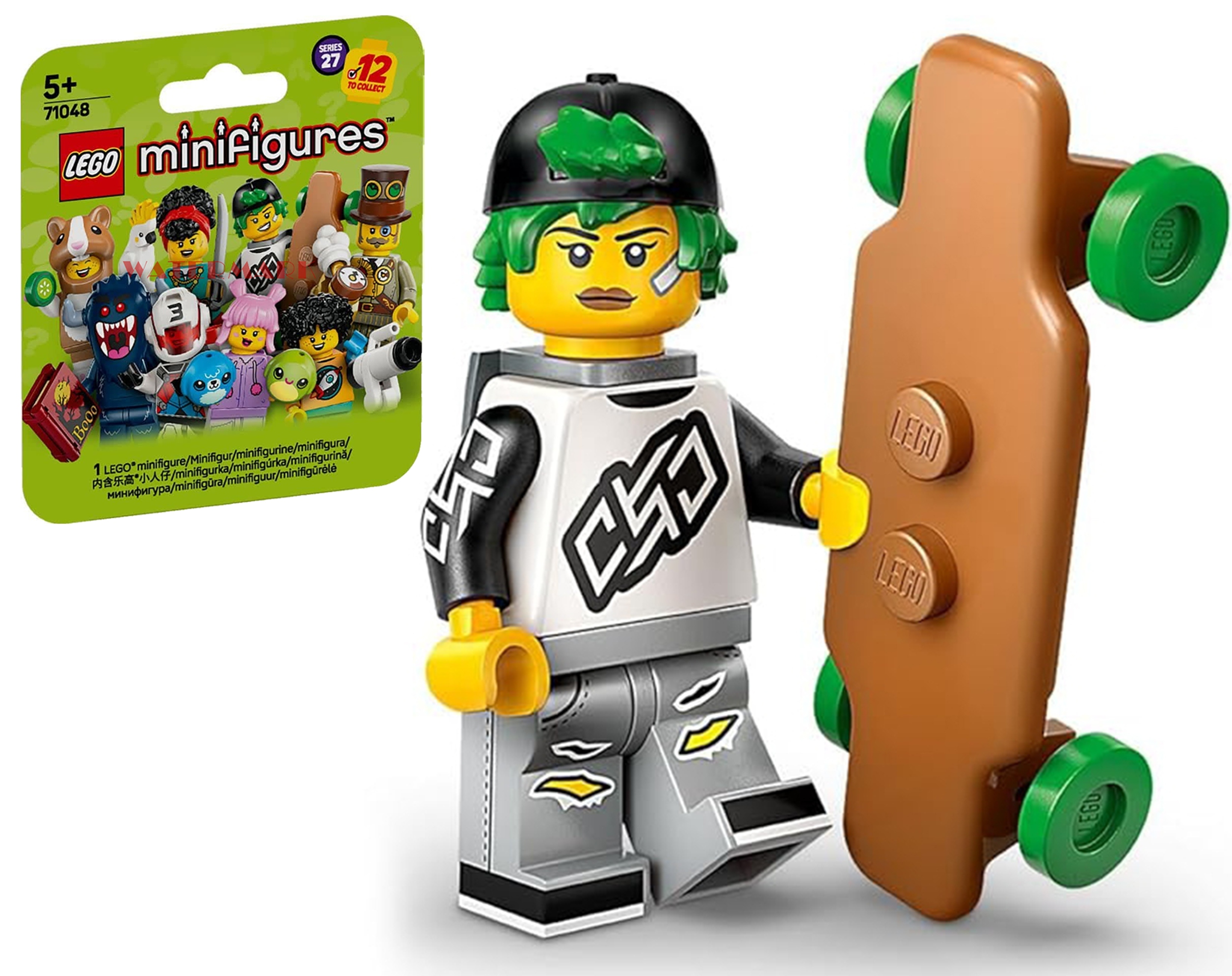 71048 - lego minifigures - longboardzistka col27-7 / seria 27