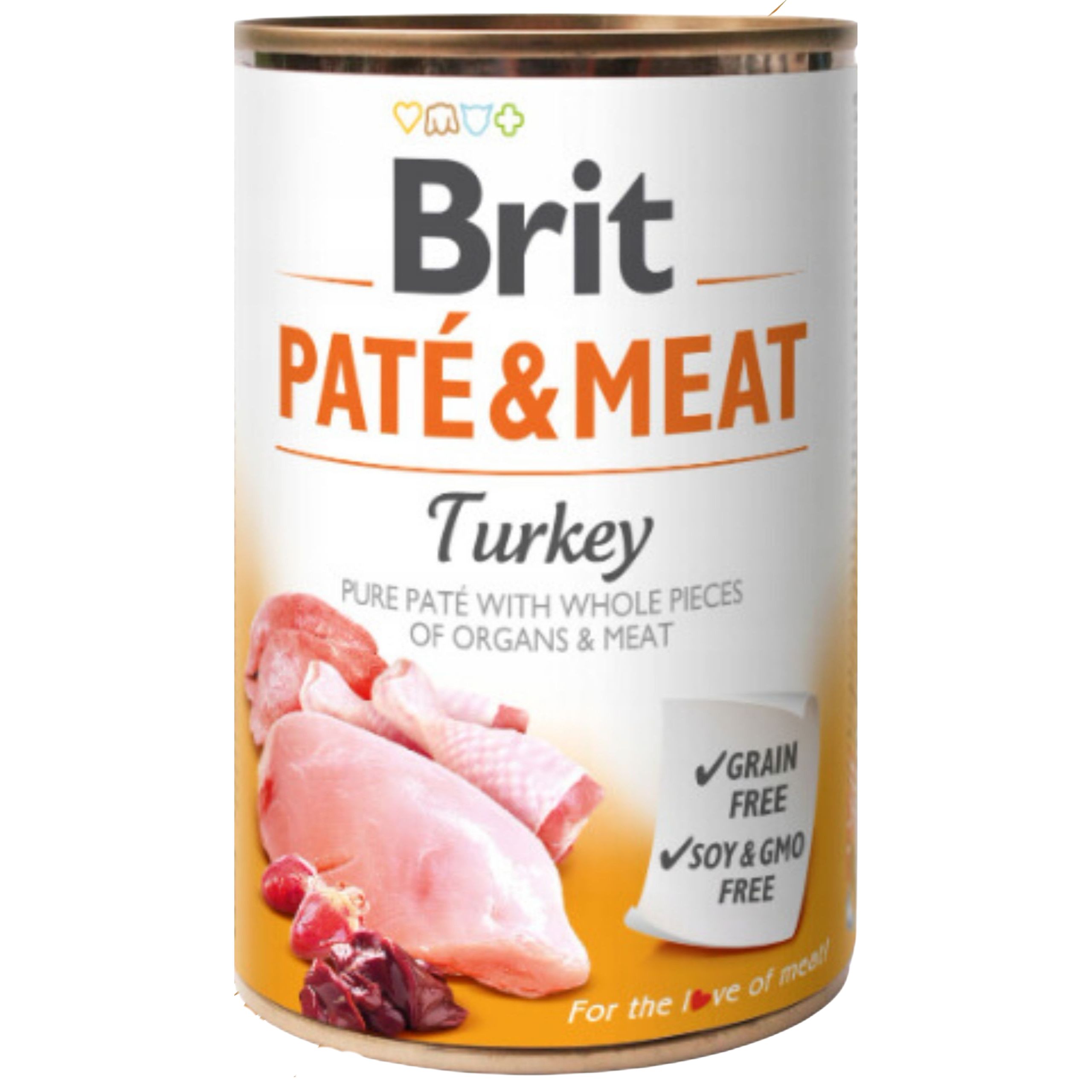 mokra karma dla psa brit pate & meat turkey 400 g z indykiem bezzbożowa
