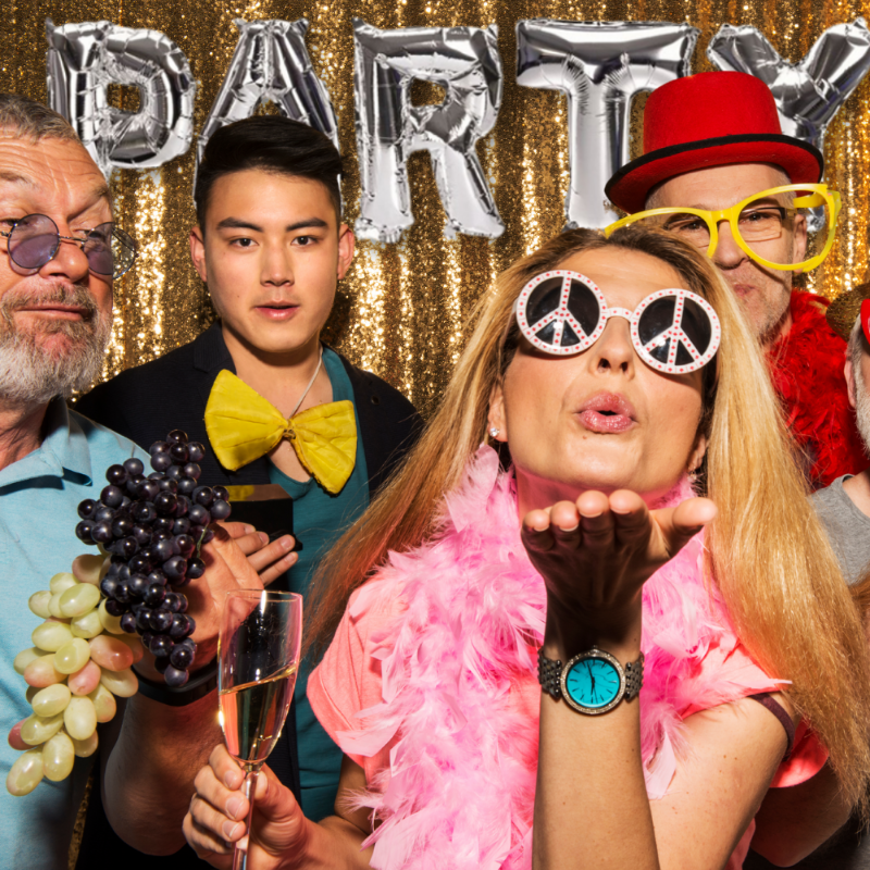 balon foliowy ogromny napis party srebrny urodziny sylwester wysokość 40 cm